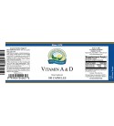 Vitamin A & D (100 Softgel Caps) label