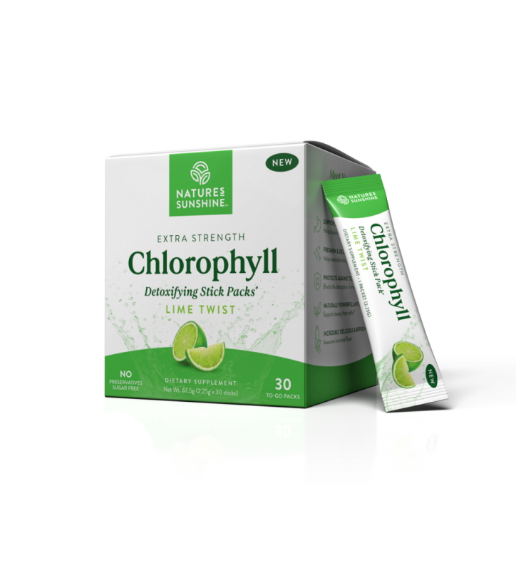 Chlorophyll Stick Packs label