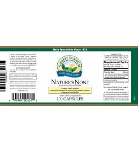 Nature's Noni® (100 Caps) label