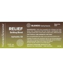 RELIEF Settling Essential Oil Blend (15 ml) label